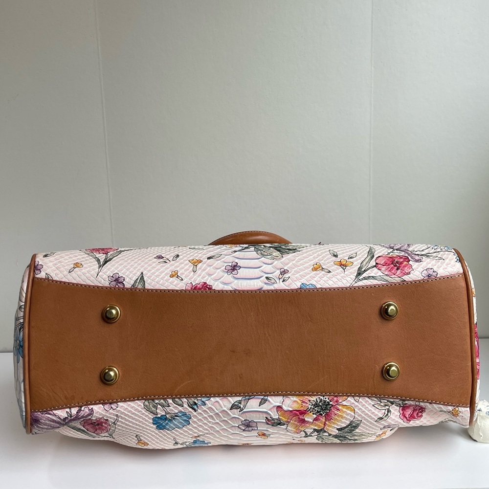 BRAHMIN LIGHT PINK OASIS FLORAL ELISA Satchel Super Rare & Hard To Find - Picture 10 of 17